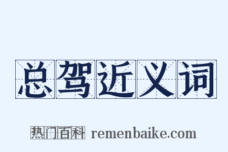 总驾近义词是什么意思的图片